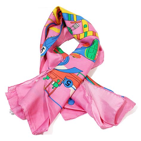 Silk neckerchief Chanel Pink in Silk 